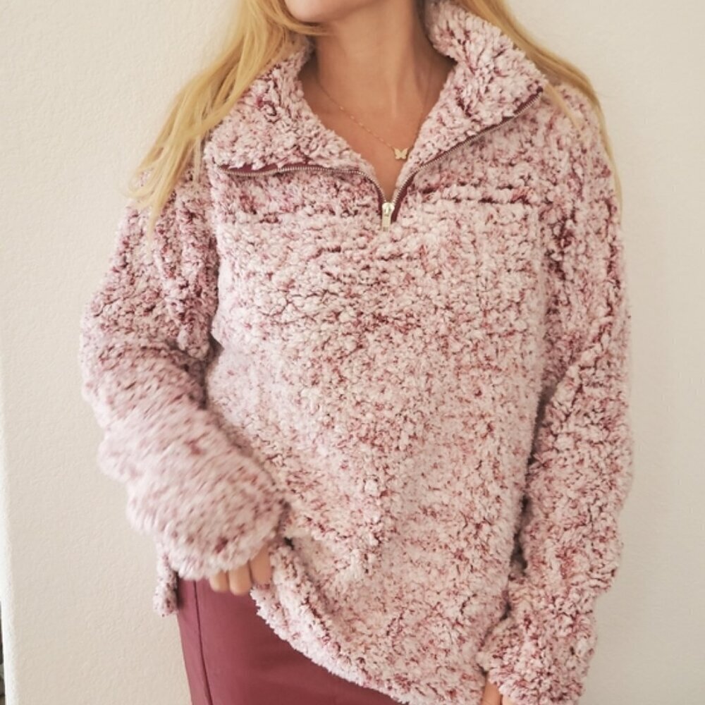 casual dollz Cozy Sherpa Fleece Pullover Top